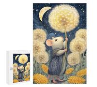 1000 PCS Puzzle For Teenagers Magical Dandelion Night Scene Adult Jigsaw Puzzles Stress Reliever Challenging To Complete Birthday And Unique Gifts 1000 PCS
