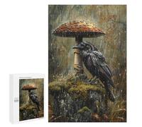 1000 PCS Puzzle For Teenagers Rainy Forest Raven-1 Adult Jigsaw Puzzles Difficult Hard Challenging To Complete Challenging Family Fun Game 1000 PCS