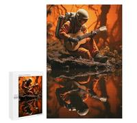 1000 PCS Puzzle For Teenagerss Astronaut Guitar Puzzles for Adults Hands-on Game Pattern Assembly Unique Gifts for Birthday And Christmas 1000 PCS