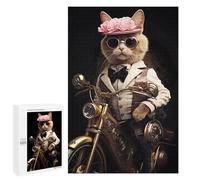 1000 PCS Puzzle For Teenagerss Cat Motorcycle Vintage Puzzles for Adults Hands-on Game Pattern Assembly Unique Gifts for Birthday And Christmas 1000 PCS