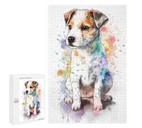 1000 PCS Puzzle For Teenagerss Cute Baby Jack Russel Dog Jigsaw for Adults Relax Games Pattern Assembly Unique Gifts for Birthday And Christmas 1000 PCS