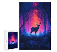 1000 PCS Puzzle For Teenagerss Deer in The Mystical Fores Puzzles for Adults Hands-on Game Pattern Assembly Unique Gifts for Birthday And Christmas 1000 PCS