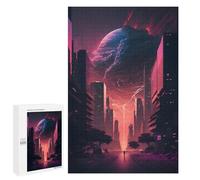 1000 PCS Puzzle for Teenagerss Dystopian Cityscape Neon Dreams -1 Adult Jigsaw Puzzle Family Games Enhance Memory Gifts for Friends And Family 1000 PCS