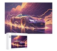 1000 PCS Puzzle For Teenagerss Electric Speedster Future Racing Car Puzzles for Adults Hands-on Game Pattern Assembly Unique Gifts for Birthday And Christmas 1000 PCS