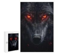 1000 PCS Puzzle For Teenagerss Evil Black Wolf Portrait Puzzles for Adults DIY Toys But Fun And Humorous Unique Gifts for Birthday And Christmas 1000 PCS