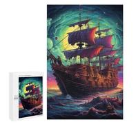 1000 PCS Puzzle For Teenagerss Fantasy Space Pirate Ship Adventure Puzzles for Adults Hands-on Game Pattern Assembly Unique Gifts for Birthday And Christmas 1000 PCS