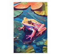 1000 PCS Puzzle For Teenagerss Frog on A Lake Painting Jigsaw for Adults Brain Teaser Game Analysis And Logic Difficult And Challenge 1000 PCS