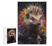 1000 PCS Puzzle For Teenagerss Hedgehog Painting Puzzles for Adults Hands-on Game Pattern Assembly Unique Gifts for Birthday And Christmas 1000 PCS