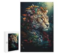 1000 PCS Puzzle For Teenagerss Jaguar in The Enchanted Forest Adult Jigsaw Puzzle Toy Wall Decor Hand Speed Race Unique Gifts for Birthday And Christmas 1000 PCS
