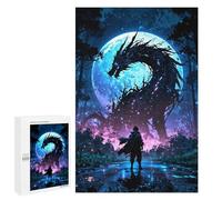 1000 PCS Puzzle For Teenagerss Moonlit Dragon Confrontation Jigsaw for Adults Anti-Stress Toys Analysis And Logic Parent-child Interaction 1000 PCS