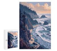1000 PCS Puzzle For Teenagerss Pacific Cliffs Pixel Art Jigsaw for Adults Anti-Stress Toys Analysis And Logic Parent-child Interaction 1000 PCS