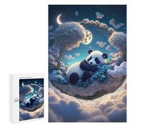 1000 PCS Puzzle For Teenagerss Panda Dreams in Clouds Adult Jigsaw Puzzle Toy Wall Decor Hand Speed Race Unique Gifts for Birthday And Christmas 1000 PCS
