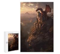 1000 PCS Puzzle For Teenagerss Sunset over Dragons Keep Jigsaw for Adults Anti-Stress Toys Analysis And Logic Parent-child Interaction 1000 PCS