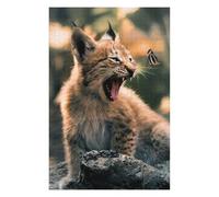 1000 PCS Puzzle For Teenagerss The Lynx Cub And Butterfly Jigsaw for Adults Brain Teaser Game Analysis And Logic Difficult And Challenge 1000 PCS