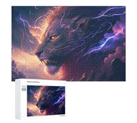 1000 PCS Puzzle For Teenagerss Thundering Lion Artwork Puzzles for Adults Hands-on Game Pattern Assembly Unique Gifts for Birthday And Christmas 1000 PCS