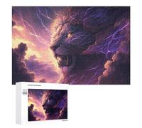 1000 PCS Puzzle For Teenagerss Thundering Lion Roar Puzzles for Adults Hands-on Game Pattern Assembly Unique Gifts for Birthday And Christmas 1000 PCS