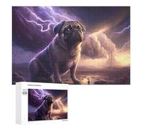 1000 PCS Puzzle for Teenagerss Thunderstorm Pug Adventure -11 Jigsaws for Adults Anti-Stress Toys Presents for Women Challenging To Complete 1000 PCS