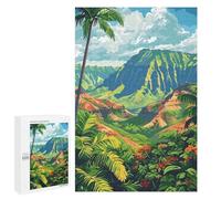 1000 PCS Puzzle For Teenagerss Tropical Mountain Landscape with Palm Trees Puzzles for Adults DIY Toys But Fun And Humorous Unique Gifts for Birthday And Christmas 1000 PCS
