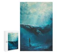 1000 PCS Puzzle For Teenagerss Whale Whispers Boy Dreams Adult Jigsaw Puzzle Toy Wall Decor Hand Speed Race Unique Gifts for Birthday And Christmas 1000 PCS