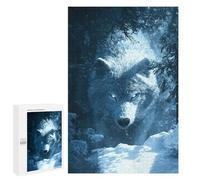 1000 PCS Puzzle For Teenagerss White Wolf in Snowy Forest Jigsaw for Adults Relax Games Pattern Assembly Unique Gifts for Birthday And Christmas 1000 PCS