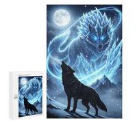 1000 PCS Puzzle For Teenagerss Winter Wolves And Moonlit Majesty Puzzles for Adults DIY Toys But Fun And Humorous Unique Gifts for Birthday And Christmas 1000 PCS
