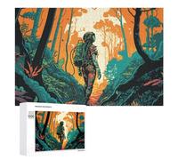 1000 PCS Puzzles for Adults Astronaut in Alien Forest -1 Jigsaws for Adults Relaxing Games Presents for Women Unique Gifts for Birthday And Christmas 1000 PCS