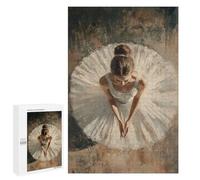 1000 PCS Puzzles for Adults Ballerina in White Tutu Elegant Ballerina from Above Jigsaws for Adults Relax Games Presents for Women Birthday And Unique Gifts 1000 PCS