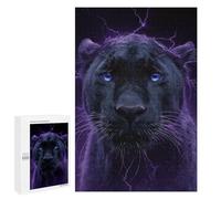 1000 PCS Puzzles for Adults Black Panther with Lightning Jigsaw Puzzles for Adults Improve Memory Help The Brain Exercise Gifts for Friends And Family 1000 PCS