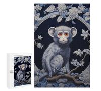 1000 PCS Puzzles for Adults Blue Monkey in Blossoms -1 Jigsaws for Adults Relaxing Games Presents for Women Unique Gifts for Birthday And Christmas 1000 PCS