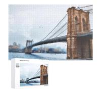 1000 PCS Puzzles for Adults Brooklyn Bridge Reflections Urban Artistry Jigsaws for Adults Relaxing Games Presents for Women Unique Gifts for Birthday And Christmas 1000 PCS