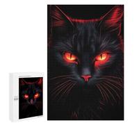 1000 PCS Puzzles for Adults Cat Red And Black Animals Jigsaws for Adults Relax Games Presents for Women Birthday And Unique Gifts 1000 PCS