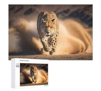 1000 PCS Puzzles for Adults Cheetah Running in Desert Dust Jigsaws for Adults Relaxing Games Presents for Women Unique Gifts for Birthday And Christmas 1000 PCS