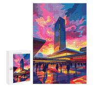 1000 PCS Puzzles for Adults Cityscape with Futuristic Building Puzzle For Teenagers Birthday Present Difficult And Challenge Unique Birthday And Xmas Gifts 1000 PCS