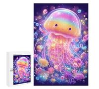 1000 PCS Puzzles for Adults Colorful Jellyfish Illustration Puzzle For Teenagers Birthday Present Difficult And Challenge Unique Birthday And Xmas Gifts 1000 PCS