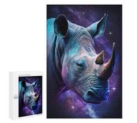 1000 PCS Puzzles for Adults Cosmic Rhino Portrait-1 Puzzle For Teenagerss Hand Speed Race Train Your Brain And Hands Addictive Toys to Cultivate Patience 1000 PCS