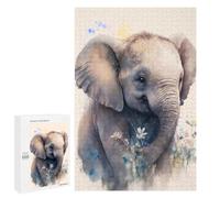 1000 PCS Puzzles for Adults Cute Elephant Baby Adult Jigsaw Family Games Precision Cutting Unique Gifts for Birthday And Christmas 1000 PCS