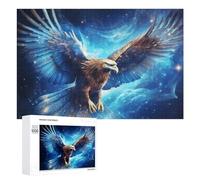 1000 PCS Puzzles for Adults Eagle Soaring in Cosmic Light Jigsaws for Adults Relaxing Games Presents for Women Unique Gifts for Birthday And Christmas 1000 PCS