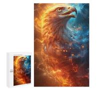 1000 PCS Puzzles for Adults Eagle Spirit Fire Art Puzzle For Teenagers Birthday Present Difficult And Challenge Unique Birthday And Xmas Gifts 1000 PCS