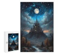 1000 PCS Puzzles for Adults Fantasy Castle Under Moonlight Jigsaws for Adults Relax Games Presents for Women Birthday And Unique Gifts 1000 PCS