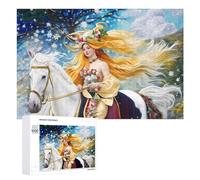 1000 PCS Puzzles for Adults Fantasy Queen on A White Horse Jigsaws for Adults Relaxing Games Presents for Women Unique Gifts for Birthday And Christmas 1000 PCS