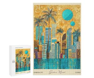 1000 PCS Puzzles for Adults Florida Miami Gustav Klimt Puzzle For Teenagerss Hand Speed Race Train Your Brain And Hands Addictive Toys to Cultivate Patience 1000 PCS