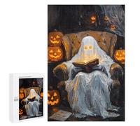 1000 PCS Puzzles for Adults Ghost Reading Book Halloween-1 Jigsaw Puzzles for Adults Improve Memory Help The Brain Exercise Gifts for Friends And Family 1000 PCS