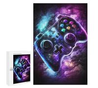 1000 PCS Puzzles for Adults Glowing Cosmic Game Controller-2 Puzzle For Teenagerss Hand Speed Race Train Your Brain And Hands Addictive Toys to Cultivate Patience 1000 PCS