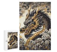 1000 PCS Puzzles for Adults Gold X Dragon Jigsaws for Adults Relax Games Presents for Women Birthday And Unique Gifts 1000 PCS
