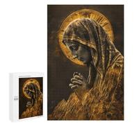 1000 PCS Puzzles for Adults Golden Virgin Mary Statue-1 Jigsaw Puzzles for Adults Improve Memory Help The Brain Exercise Gifts for Friends And Family 1000 PCS