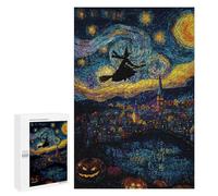 1000 PCS Puzzles for Adults Halloween Night Sky Art Jigsaw Puzzles for Adults Improve Memory Help The Brain Exercise Gifts for Friends And Family 1000 PCS