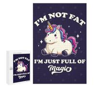 1000 PCS Puzzles for Adults Im Not Fat, Im Magic Unicorn Jigsaws for Adults Relax Games Presents for Women Birthday And Unique Gifts 1000 PCS