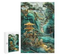 1000 PCS Puzzles for Adults Mountain Forest Temple Jigsaws for Adults Relax Games Presents for Women Birthday And Unique Gifts 1000 PCS