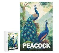 1000 PCS Puzzles for Adults Peacock Illustration Jigsaws for Adults Relax Games Presents for Women Birthday And Unique Gifts 1000 PCS
