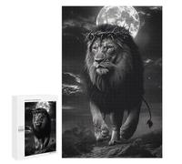 1000 PCS Puzzles for Adults Regal Lion Moonlit Majesty -1 Puzzle For Teenagers Birthday Present Difficult And Challenge Unique Birthday And Xmas Gifts 1000 PCS
